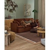 Temple &amp; Webster Softy Premium 3 Seater Queen Velvet Sofa Bed