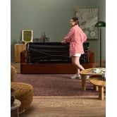 Temple &amp; Webster Softy Premium 3 Seater Queen Velvet Sofa Bed
