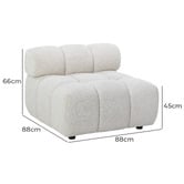 Temple &amp; Webster Levi Boucle Armless Lounge Chair