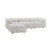 Temple &amp; Webster Levi 4 Seater Boucle Modular Sofa &amp; Ottoman Set
