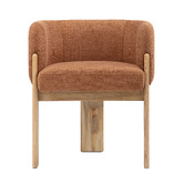 Temple &amp; Webster Benji Upholstered Ash Wood Dining Chair