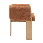 Temple &amp; Webster Benji Upholstered Ash Wood Dining Chair