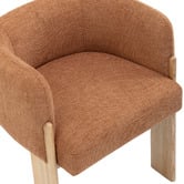 Temple &amp; Webster Benji Upholstered Ash Wood Dining Chair