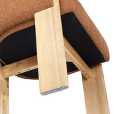 Temple &amp; Webster Benji Upholstered Ash Wood Dining Chair