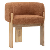 Temple &amp; Webster Benji Upholstered Ash Wood Dining Chair