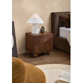 Temple &amp; Webster Hendry Mango Wood Bedside Table