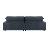 Temple &amp; Webster Casper 4 Seater Corduroy Sofa with Reversible Chaise