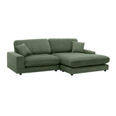 Temple &amp; Webster Casper 4 Seater Corduroy Sofa with Reversible Chaise