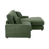 Temple &amp; Webster Casper 4 Seater Corduroy Sofa with Reversible Chaise