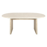 Temple &amp; Webster Julius Travertine-Look Extendable Dining Table
