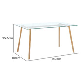 Temple &amp; Webster Hayden Glass Dining Table