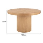 Temple &amp; Webster Rio Radial Parquetry Round Dining Table