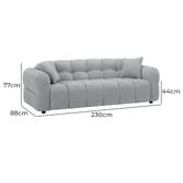 Temple &amp; Webster Zara 3 Seater Chenille Sofa