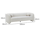 Temple &amp; Webster Serena 3 Seater Boucle Sofa