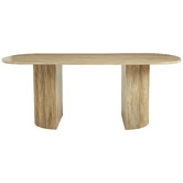 Temple &amp; Webster Anika Oval Mango Wood Dining Table &amp; Bench Set