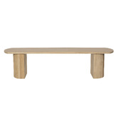 Temple &amp; Webster Anika Oval Mango Wood Dining Table &amp; Bench Set