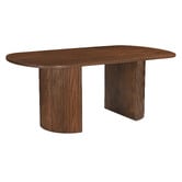 Temple &amp; Webster Anika Oval Mango Wood Dining Table &amp; Bench Set