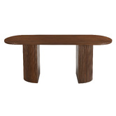 Temple &amp; Webster Anika Oval Mango Wood Dining Table &amp; Bench Set
