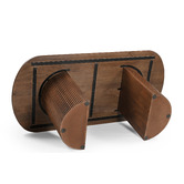 Temple &amp; Webster Anika Oval Mango Wood Dining Table &amp; Bench Set
