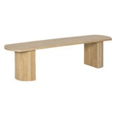 Temple &amp; Webster Anika Oval Mango Wood Dining Table &amp; Bench Set