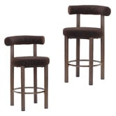 Temple &amp; Webster 66.5cm Roselin Boucle Bar Stools