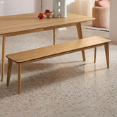 Temple &amp; Webster Larsen Rubberwood Dining Bench