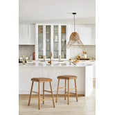 Temple &amp; Webster 63cm Mason Solid Rubberwood Bar Stools