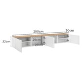 Temple &amp; Webster Brianna 4 Door Wall-Mounted TV Unit