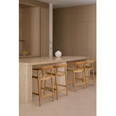 Temple &amp; Webster 65cm Bali Solid Rubberwood Bar Stool