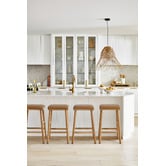 Temple &amp; Webster 63cm Mason Solid Rubberwood Bar Stools