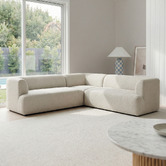 Temple &amp; Webster Gala 5 Seater Boucle Corner Sofa