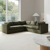 Temple &amp; Webster Jude 5 Seater Slipcover Corner Sofa