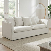 Temple &amp; Webster Montauk 3 Seater Slipcover Sofa