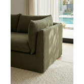 Temple &amp; Webster Jude 5 Seater Slipcover Corner Sofa