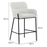 Temple &amp; Webster 65cm Andra Upholstered Bar Stools