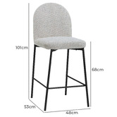 Temple &amp; Webster 68cm Herve Arch Upholstered Bar Stools