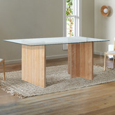 Temple &amp; Webster Nora Glass Dining Table