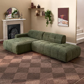 Temple &amp; Webster Quinn 4 Seater Upholstered Sofa with Open-End Chaise