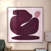 Temple &amp; Webster Merlot Block Framed Canvas Wall Art