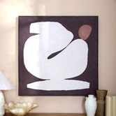 Temple &amp; Webster Chocolate Block Framed Canvas Wall Art