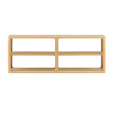 Temple &amp; Webster Sally 3 Tier Oak Wood Console Table