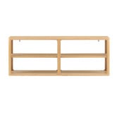 Temple &amp; Webster Sally 3 Tier Oak Wood Console Table