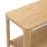 Temple &amp; Webster Sally 3 Tier Oak Wood Console Table