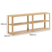 Temple &amp; Webster Sally 3 Tier Oak Wood Console Table