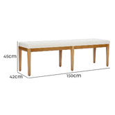 Temple &amp; Webster Oatlands Rubberwood Dining Bench