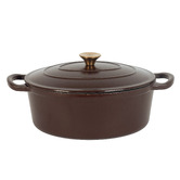Temple &amp; Webster 5.5L Oval Cast Iron Dutch Oven