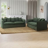 Temple &amp; Webster Montauk 2 Seater Upholstered Slipcover Sofa