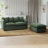 Temple &amp; Webster Montauk Slipcover Ottoman