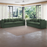 Temple &amp; Webster Montauk 4 Seater Upholstered Slipcover Sofa