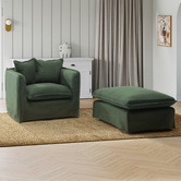 Temple &amp; Webster Montauk Upholstered Slipcover Armchair